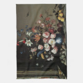 Vase Flowers by a Window, Balthasar van der Ast Theedoek (Verticaal)