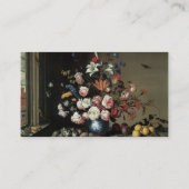 Vase Flowers by a Window, Balthasar van der Ast Visitekaartje (Achterkant)