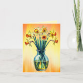 Vase Full of Beautiful Daffodils Kaart (Voorkant)