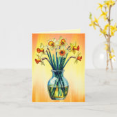 Vase Full of Beautiful Daffodils Kaart (Gele Bloem)