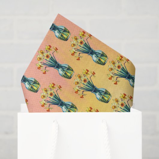 Vase Full of Beautiful Daffodils Tissuepapier (Cadeauzakje)