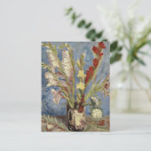 Vase Gladioli Asters Vincent van Gogh Briefkaart (Staand voorkant)