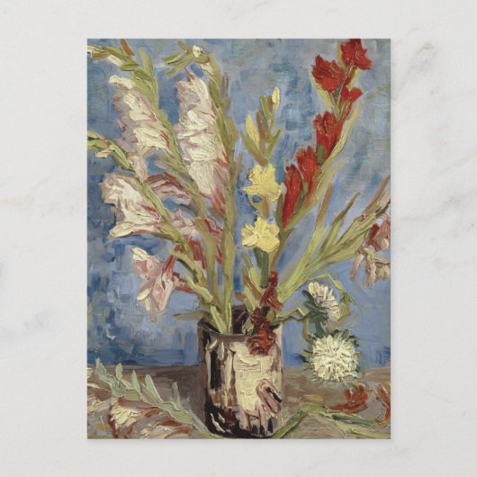 Vase Gladioli Asters Vincent van Gogh Briefkaart (Voorkant)