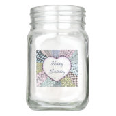Vase Mason Jar Happy Birthday (Achterkant)