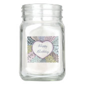 Vase Mason Jar Happy Birthday (Voorkant)
