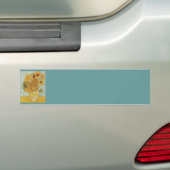 Vase met 12 zonnebloemen door Vincent Van Gogh Bumpersticker (Op auto)