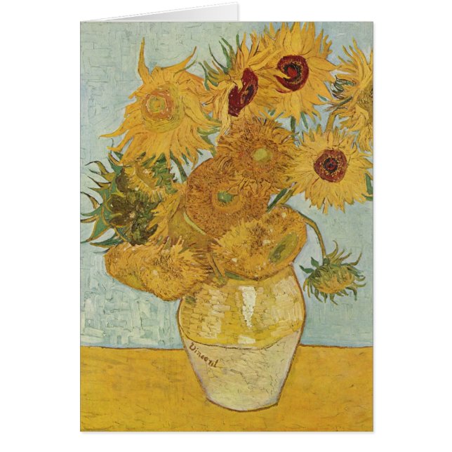 Vase met 12 zonnebloemen - Vincent Van Gogh (1888) (Voorkant)