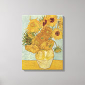 Vase met 12 zonnebloemen - Vincent Van Gogh (1888) Canvas Afdruk (Voorkant)