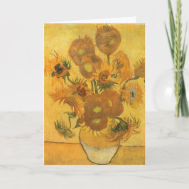Vase met 15 zonnebloemen door Vincent van Gogh Feestdagen Kaart