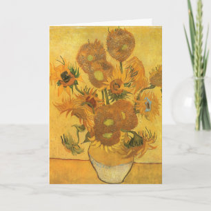Vase met 15 zonnebloemen door Vincent van Gogh Feestdagen Kaart