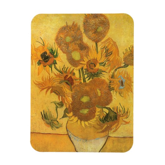 Vase met 15 zonnebloemen door Vincent van Gogh Magneet (Verticaal)