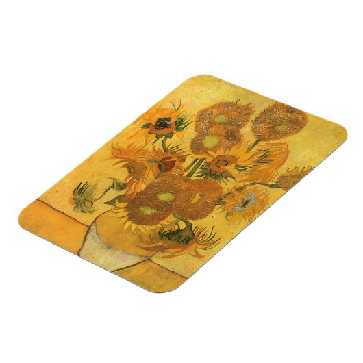 Vase met 15 zonnebloemen door Vincent van Gogh Magneet (Linkerzijde)