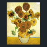 Vase met 15 zonnebloemen door Vincent van Gogh Poster<br><div class="desc">Voor zover ik weet zijn deze afbeeldingen in het publieke domein en worden ze geacht vrij te zijn in de VS zonder beperkingen te gebruiken. Neem contact met me op als je ontdekt dat een van deze afbeeldingen niet in het publieke domein voorkomt.</div>