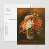 Vase met anjers (F220) Van Gogh Fine Art Briefkaart (Voorkant / Achterkant)