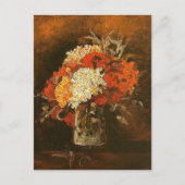 Vase met anjers (F220) Van Gogh Fine Art Briefkaart (Voorkant)