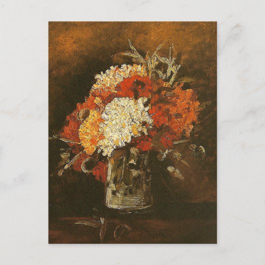 Vase met anjers (F220) Van Gogh Fine Art Briefkaart (Voorkant)