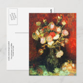 Vase met Asters en Phlox Van Gogh Fine Art Briefkaart (Voorkant / Achterkant)