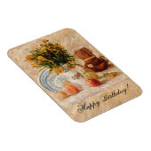 Vase met bloemen, Coffepot en Fruit, van Gogh Magneet (Rechterzijde)