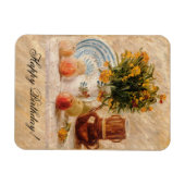 Vase met bloemen, Coffepot en Fruit, van Gogh Magneet (Horizontaal)
