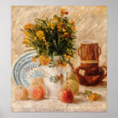 Vase met bloemen, Coffepot en Fruit, van Gogh Poster (Voorkant)