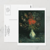 Vase met bloemen, Van Gogh Fine Art Briefkaart (Voorkant / Achterkant)
