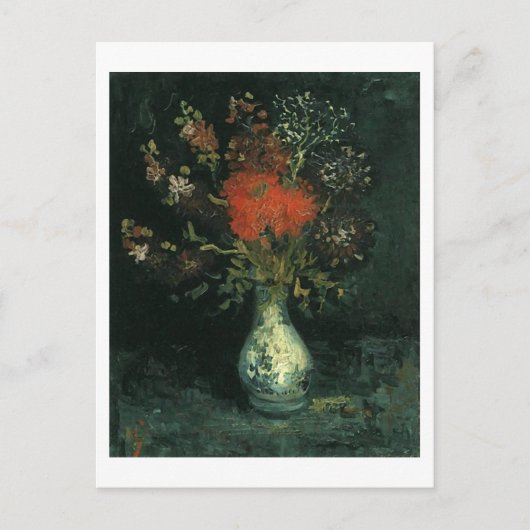 Vase met bloemen, Van Gogh Fine Art Briefkaart (Voorkant)