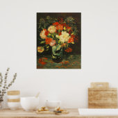 Vase met Carnaties Vincent van Gogh Poster (Keuken)