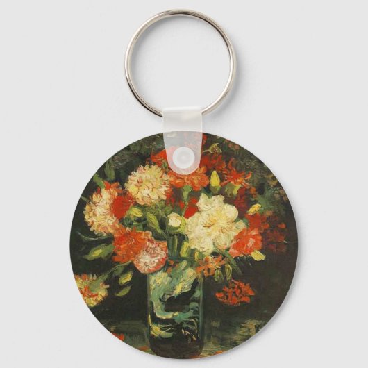 Vase met Carnaties Vincent van Gogh Sleutelhanger (Voorkant)