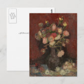 Vase met Chinese Asters en Gladioli door Van Gogh Briefkaart (Voorkant / Achterkant)