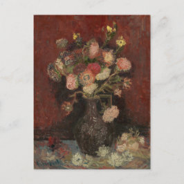 Vase met Chinese Asters en Gladioli door Van Gogh Briefkaart
