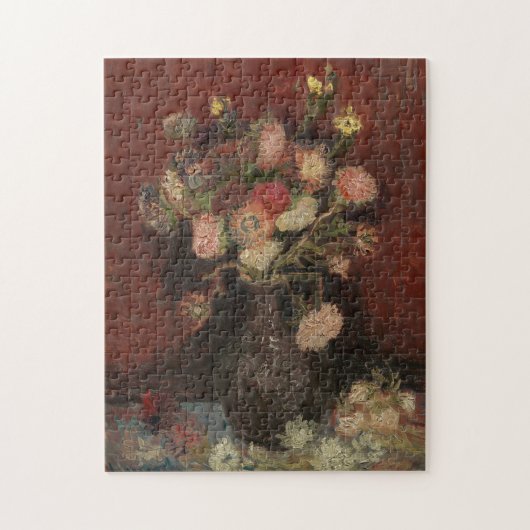 Vase met Chinese Asters en Gladioli door Van Gogh Legpuzzel (Verticaal)