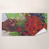 Vase met Cornbloemen en papavers, Van Gogh Badhanddoek (Badhanddoek)