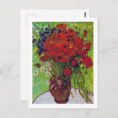 Vase met Cornbloemen en papavers, Van Gogh Briefkaart (Voorkant / Achterkant)