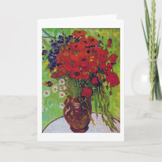 Vase met Cornbloemen en papavers, Van Gogh Kaart (Voorkant)