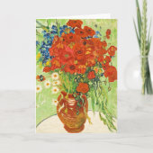 Vase met Cornbloemen en papavers, Van Gogh Kaart (Voorkant)