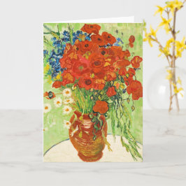 Vase met Cornbloemen en papavers, Van Gogh Kaart