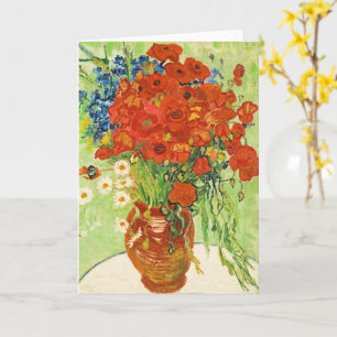 Vase met Cornbloemen en papavers, Van Gogh Kaart