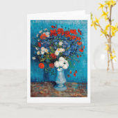 Vase met Cornbloemen en papavers, Van Gogh Kaart (Gele Bloem)