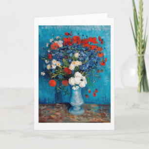 Vase met Cornbloemen en papavers, Van Gogh Kaart