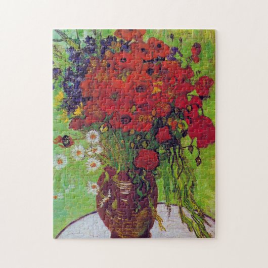 Vase met Cornbloemen en papavers, Van Gogh Legpuzzel (Verticaal)