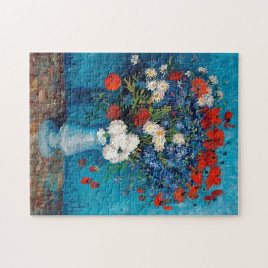 Vase met Cornbloemen en papavers, Van Gogh Legpuzzel (Horizontaal)