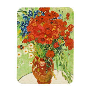 Vase met Cornbloemen en papavers, Van Gogh Magneet