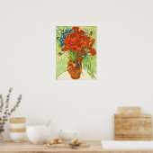 Vase met Cornbloemen en papavers, Van Gogh Poster (Keuken)