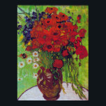 Vase met Cornbloemen en papavers, Van Gogh Poster<br><div class="desc">Vincent Willem van Gogh (30 maart 1853 - 29 juli 1890) was een Nederlandse postimpressionist schilder die een van de beroemdste en invloedrijkste figuren in de geschiedenis van de Westerne kunst is. In iets meer dan 10 jaar creëerde hij ongeveer 2.100 kunstwerken, waaronder ongeveer 860 olieschilderijen, waarvan het grootste deel...</div>