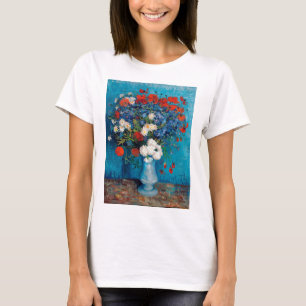 Vase met Cornbloemen en papavers, Van Gogh T-shirt