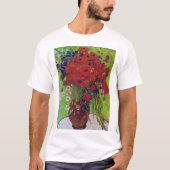 Vase met Cornbloemen en papavers, Van Gogh T-shirt (Voorkant)