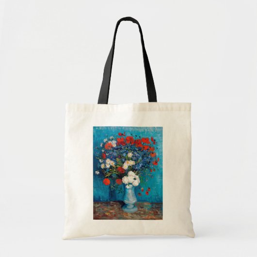 Vase met Cornbloemen en papavers, Van Gogh Tote Bag (Voorkant)