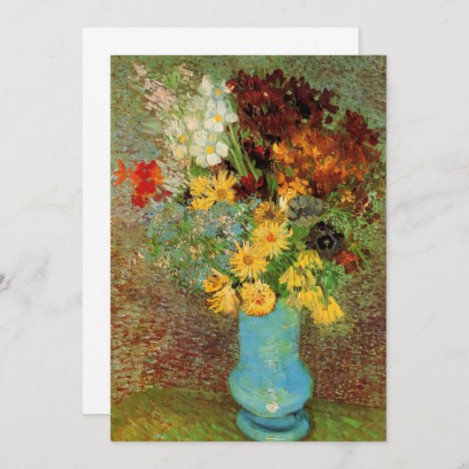 Vase met Daisies en Anemones door Vincent van Gogh (Voorkant / Achterkant)