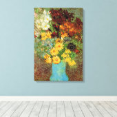 Vase met Daisies en Anemones door Vincent van Gogh Canvas Afdruk (Insitu (Houten vloer))