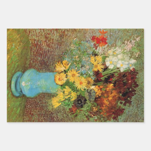Vase met Daisies en Anemones door Vincent van Gogh Inpakpapier Vel (Voorkant 3)